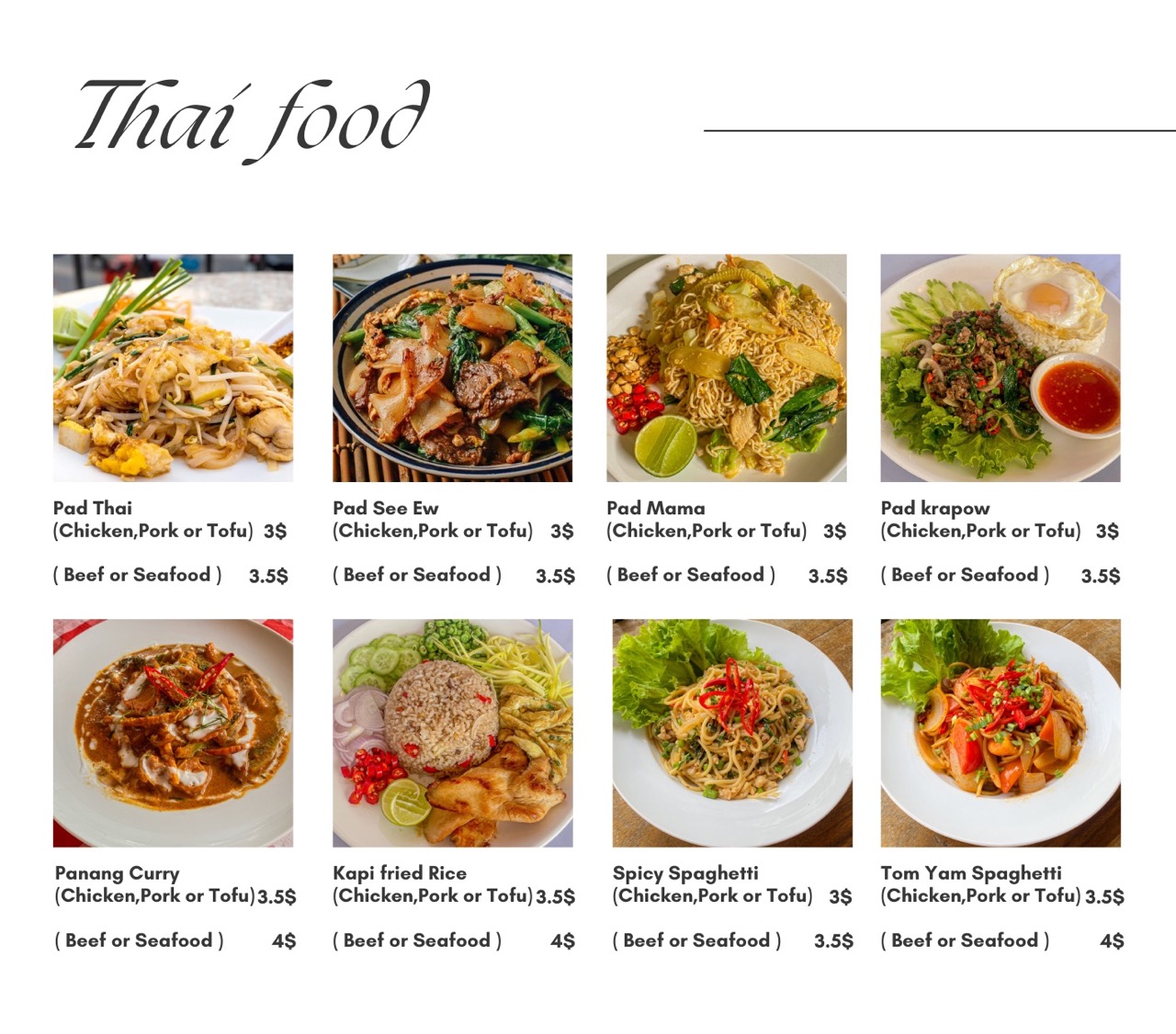 Thai-Food-Menu